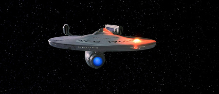 USS Enterprise 1701-A Torpedo Hit - ship, scifi, enterprise, space, startrek