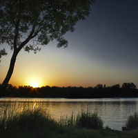 river @ sunset