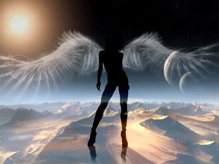 watch over us - fantasy, angel, scenic, cool, new