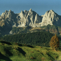 forest dolomite peaks landscape