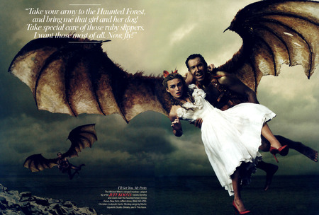 Wizard of Oz 7 - evil grogoyle, photography, fashion, girl, flying, wizard of oz, abduct, vogue, the wizard of oz