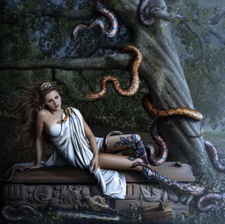 The Sorcerous - queen, snakes, photography, godess, saduse, fantasy