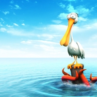 funny 3d pelican