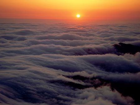 Eternal-Ocean - clouds, sunset, nature, ocean, sky