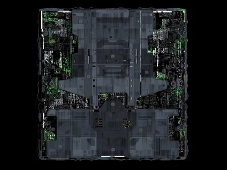 Borg Tactical Cube - star trek, scifi, ship, movie, borg