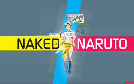 Naked Naruto - naruto, anime, funny, scensored