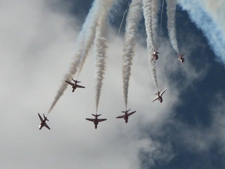 Red Arrows-Break - jets, red arrows, raf, riat 2007