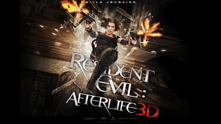 resident evil afterlife - resident evil, sexy, hot, black and white, cool, zombie, action, movies, cute