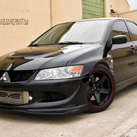 Black 2004 Mitsubishi Lancer Evolution VIII