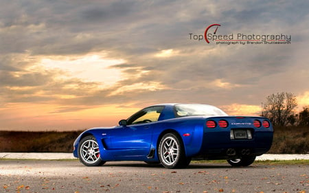 Blue 2003 Chevrolet Corvette C5 Z06