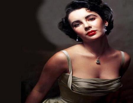 Beautiful Liz - famous, beauty, actress, red lips, elizabeth taylor, black hair