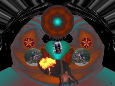 Fireball Bob - eye candy, collage, 3d, fractal, abstract