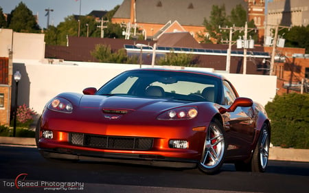 Sunset Orange Metallic 2006 Chevrolet Corvette C6 Z06 - vette, chevrolet, z06, sunset, sunset orange metallic, 2006, chevy, orange, c6, metallic, corvette