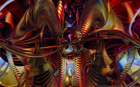 Temple of the Echo - abstract, colorful, windows, 3d, bryce