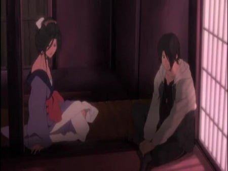 conversation - hell girl, anime, wallpapers, other