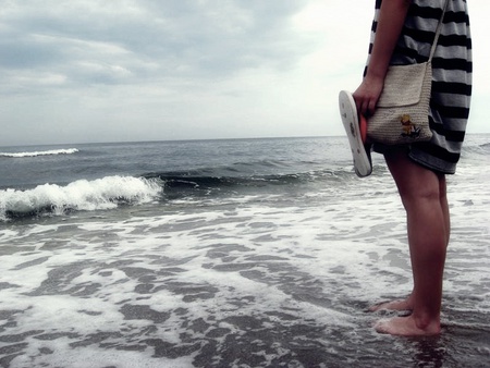 Black Sea - beaches, sky, people, girl, black sea, nature, romania, clouds, sea