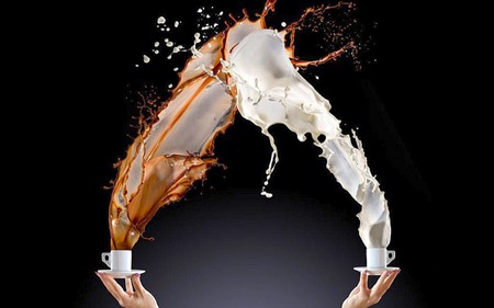 Coffee - coffee, cups, cool, milk, tasty, hot, flavors