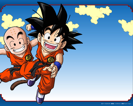 Best friends - anime, krilin, dragon ball, goku, dbz, cool