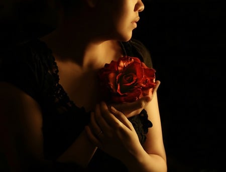 Missing my love - ring, red, flower, rose, beautiful, jewelry, woman