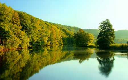 heaven 2 - lake, nature wallpaper, scenery, tree