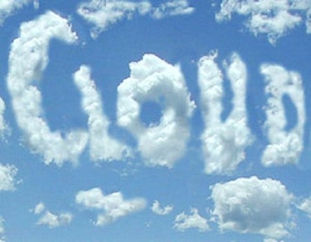 Cloud shape - word, sky, cloud, blue, fluffy white