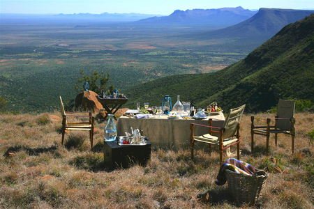 Lovely day for a picnic! - south africa, camping, picnic, valley, lunch, outdoors, nature, view, game reserve, mountains, samara