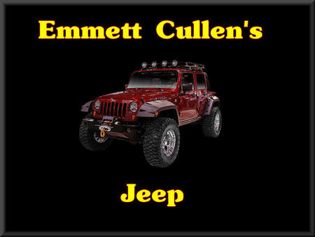 Emmett Cullens Jeep - jeep, twilight, emmett cullen, red