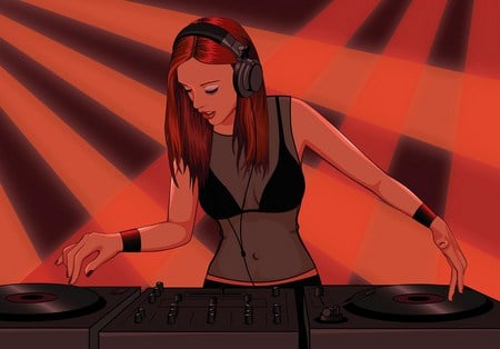 DJ - music, art, dj, girl