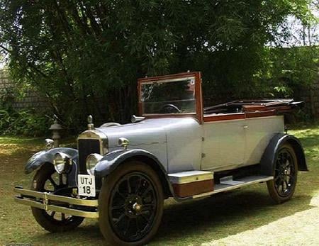 Sunbeam - white, classy, car, vintage, brown, sunbeam, 1918