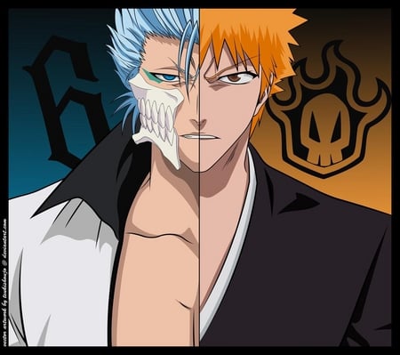 grimmjow and ichigo - ichigo, grimmjow, and, bleach