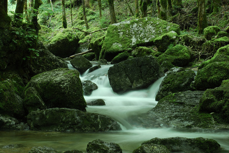 cascade - cascade, nature, water, green