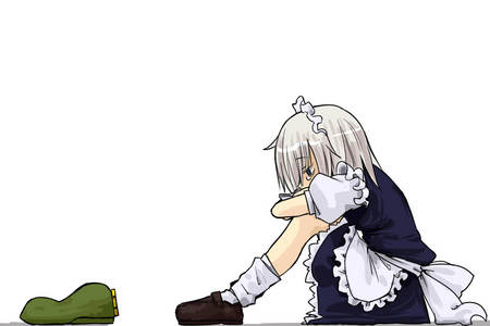 Where'd you go.. ? - hat, tears, izayoi sakuya, touhou, sad, sakuya