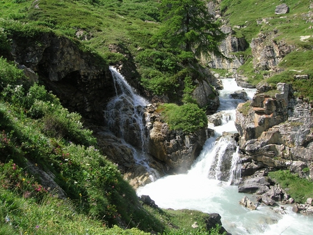 Cascate Alpine - mountain, alpi, alps, waterfalls, cascate, montagna