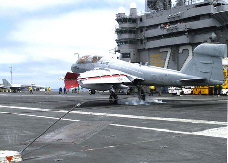 How to catch a Prowler - prowler, carrierdeck, jet, military, sea