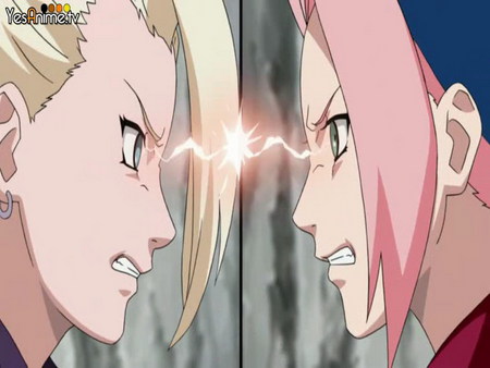 ino vs sakura - wallpapers, girls, anime, other