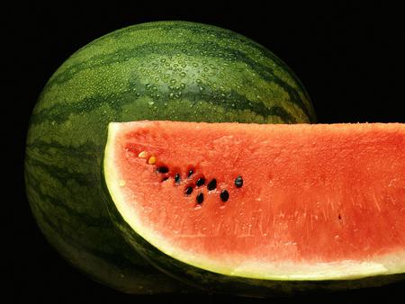 Watermelon - red, watermelon, nature, seeds, green