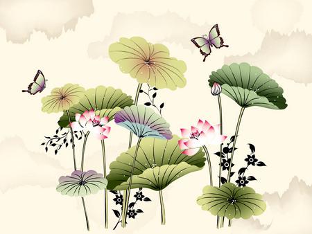 Butterflies - abstract, flowers, vector, butterflies