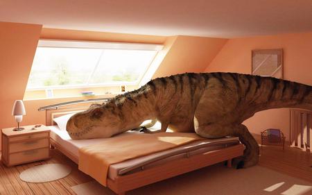 Realtors nightmare - rex, fantasy, funny, bedroom, home