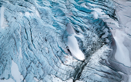 Blue Glacier - aerial, ice, glacier, view