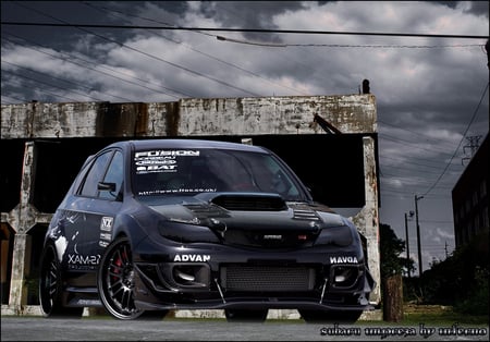 Subaru sti - cars, black subaru, imports, subaru