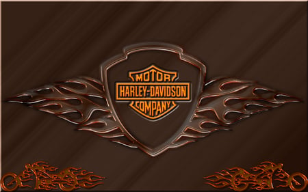 lets ride - harley, davidson, orange, motorcycle, logo