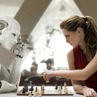 playing chess with robot