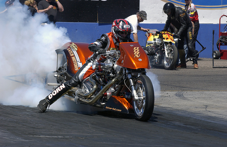 Drag Bike - bike, engine, harley, smoking, drag, tyres