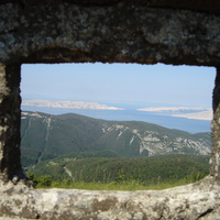 view on the island krk in croatia