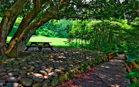 resting-place - nature, garden, bench, park, rest