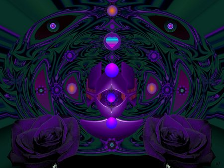 Purple Pleaser - abstract, eye candy, collage, 3d, fractal