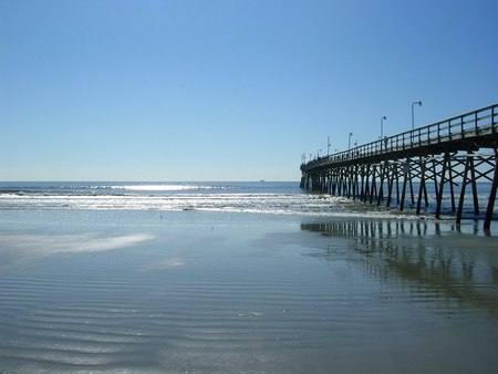 Sunset Beach in Los Angeles - sea, sunset, beach, sun