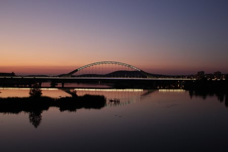 Puente Lusitania - eos 550d, merida, twilight, bridge