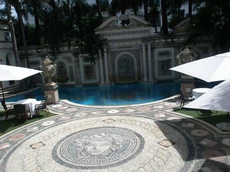 Versace Pool - white, luxury, water, architecture, house, versace, pool