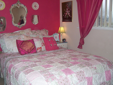 Pink bedroom - nice, chic, bedroom, pink